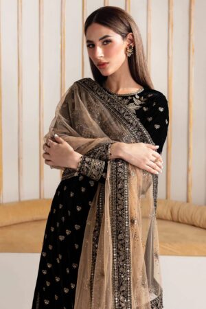 Baroque Luxury Velvet Collection 3PC Unstitched Suit | Premium Winter Wear
