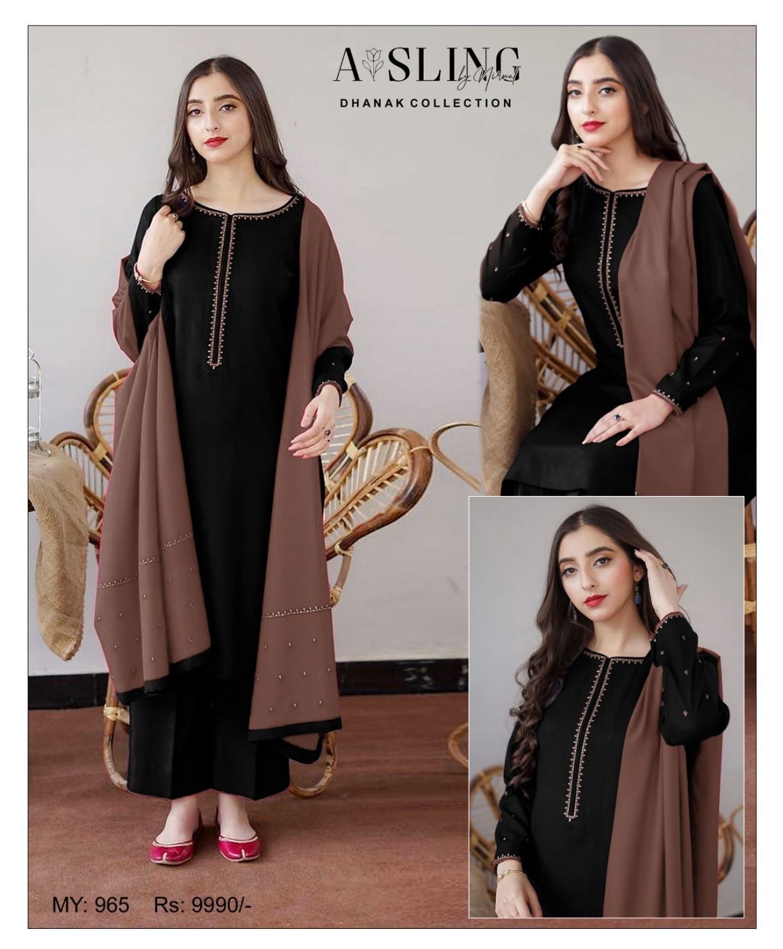 Asling Most Demanding Edition β Premium 3PC Unstitched Dhank Suit β¨ - Image 3