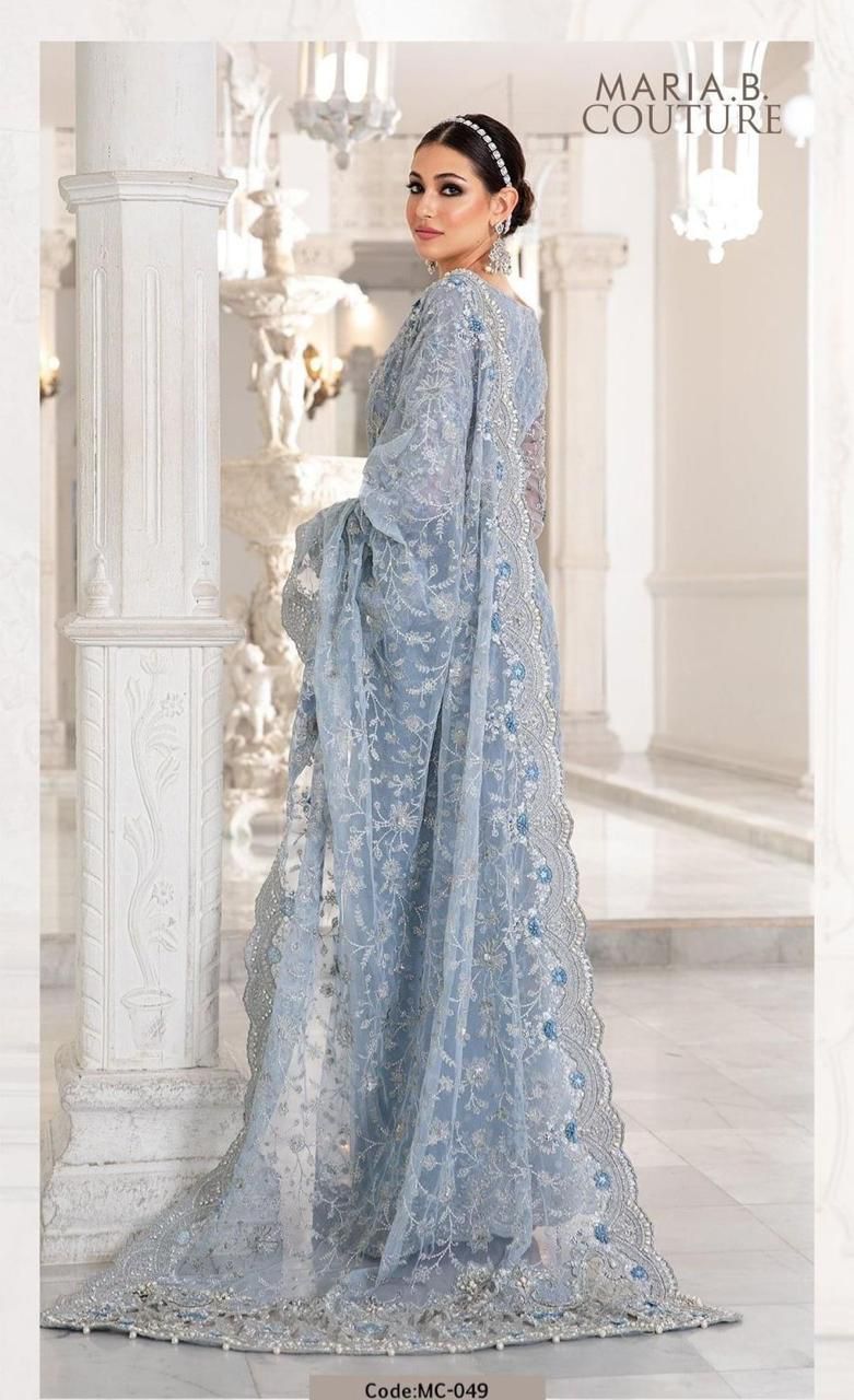 β¨ Maria B Saree Exclusive 2025 | Master Blaster Heavy Embroidered Saree - Image 4