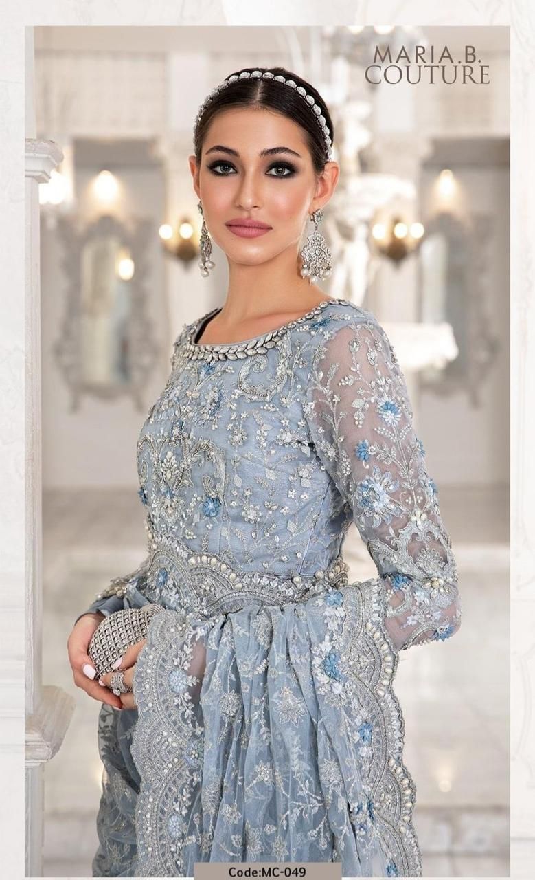 β¨ Maria B Saree Exclusive 2025 | Master Blaster Heavy Embroidered Saree - Image 5