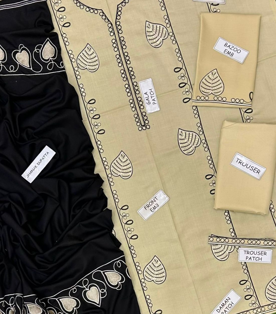 Most Demanding Edition | 3PC Unstitched Embroidered Dhank Suit - Image 3