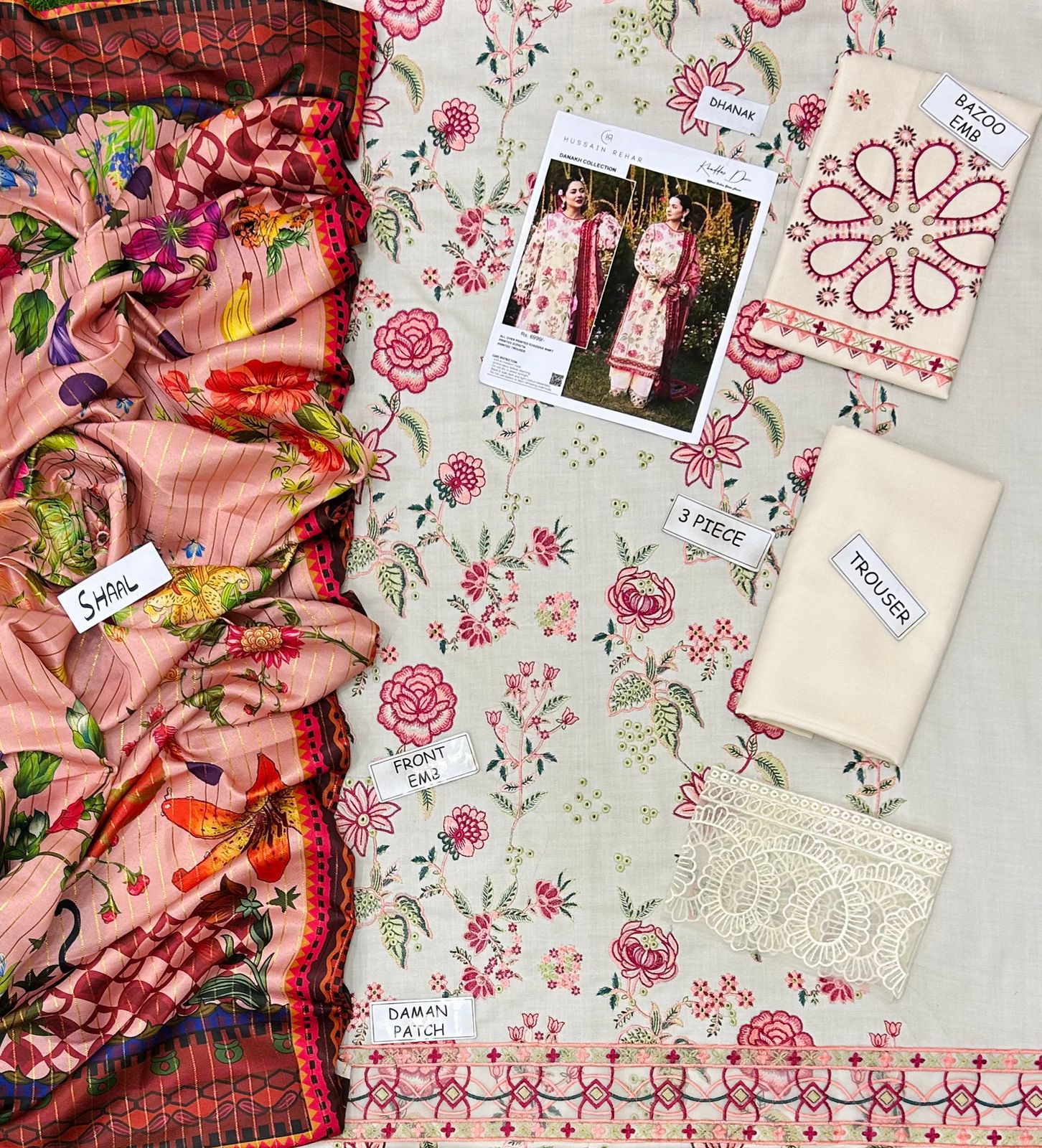 Most Demanding Edition πΈ Premium 3PC Unstitched Suit β Dhank Fabric - Image 4