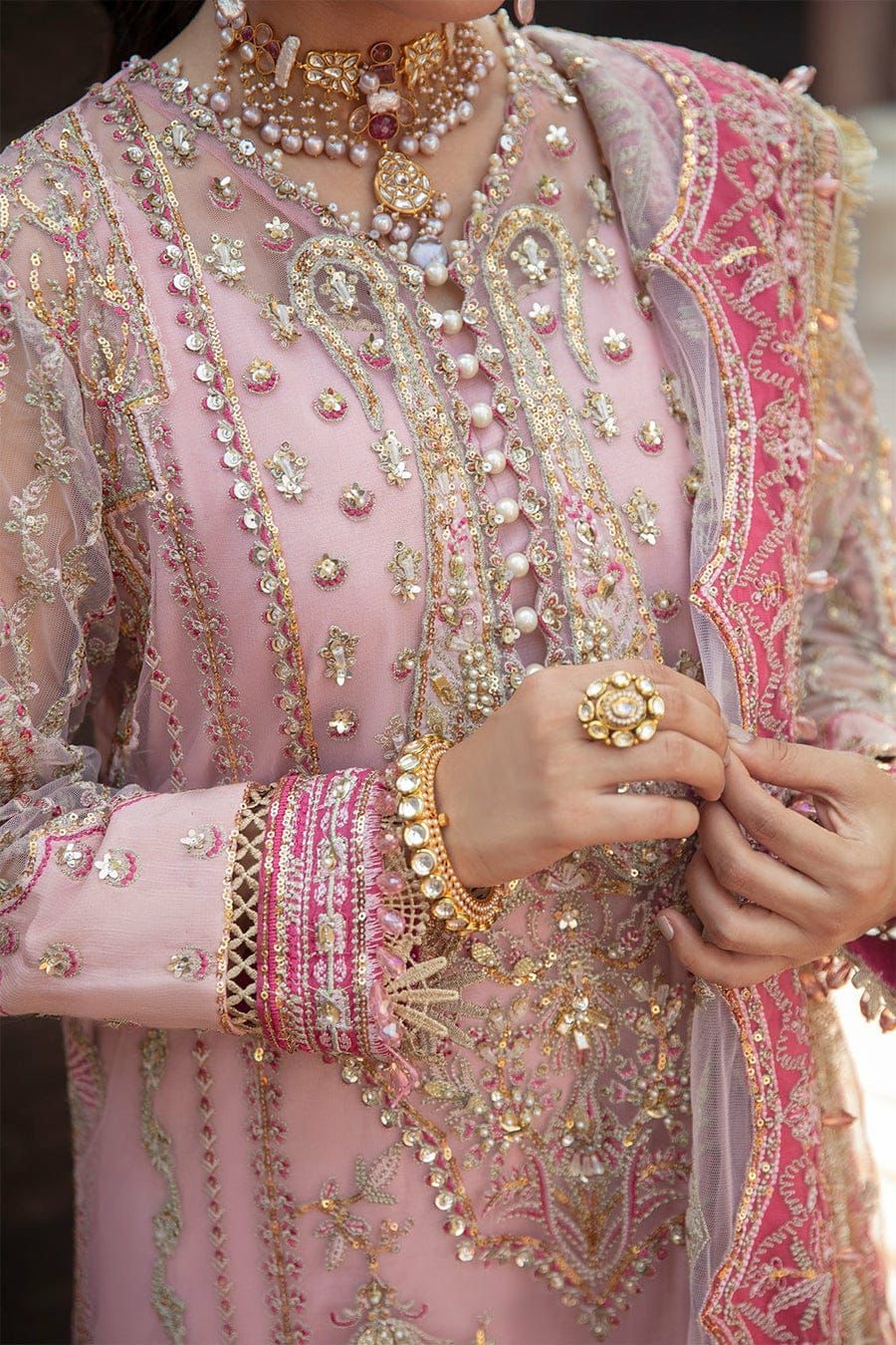Bridal Collection β Most Demanded Luxury Organza Embroidered Ensemble - Image 5