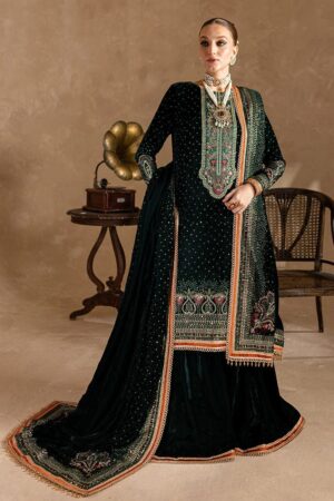 Luxury Velvet Embroidered Suit 2025