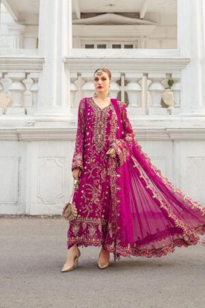 Maria B Master Blaster Replica Embroidered Chiffon Suit