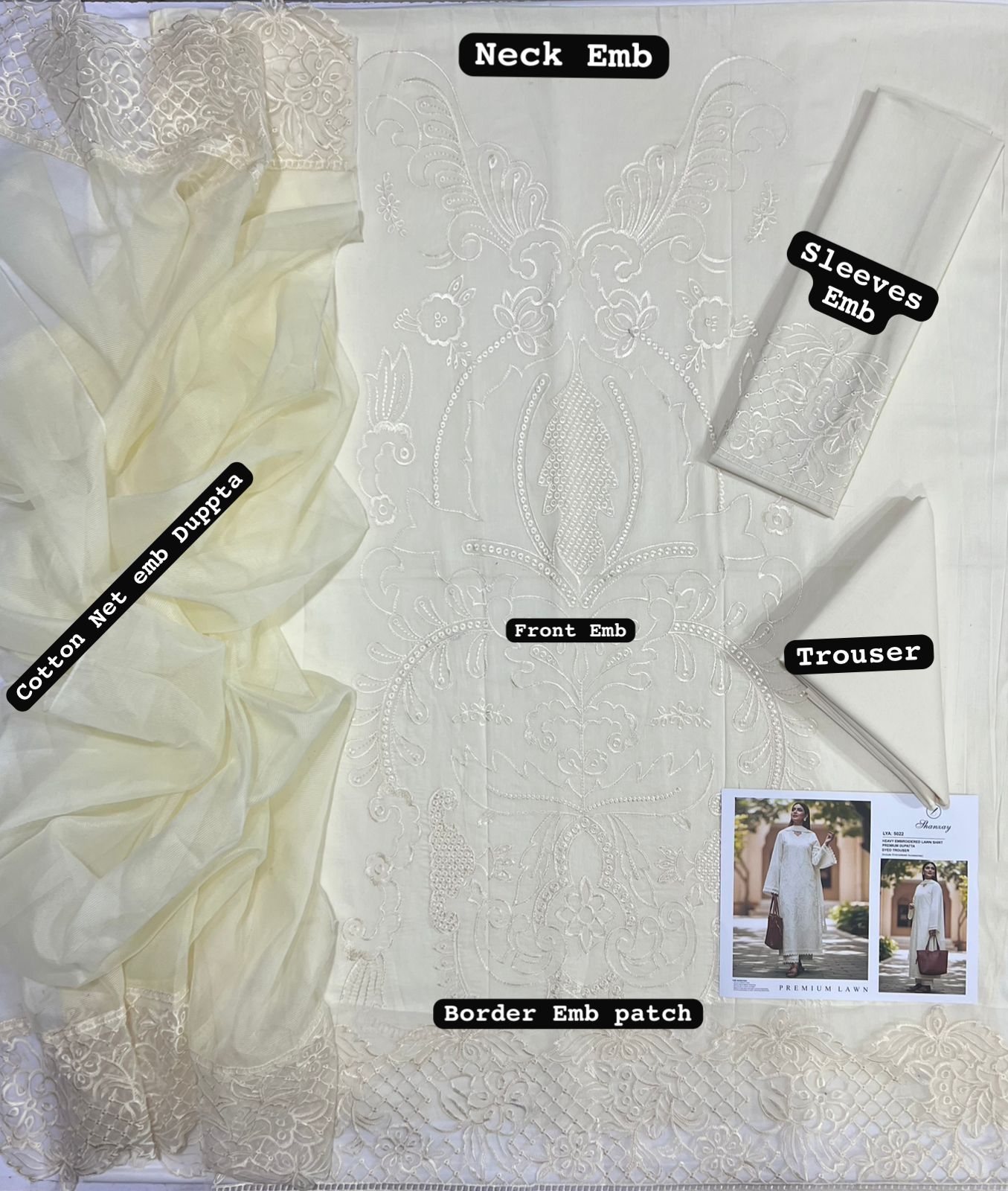 Eid Collection 2026 | Most Demanding Edition | 03-Piece Unstitched Lawn Suit - Image 4