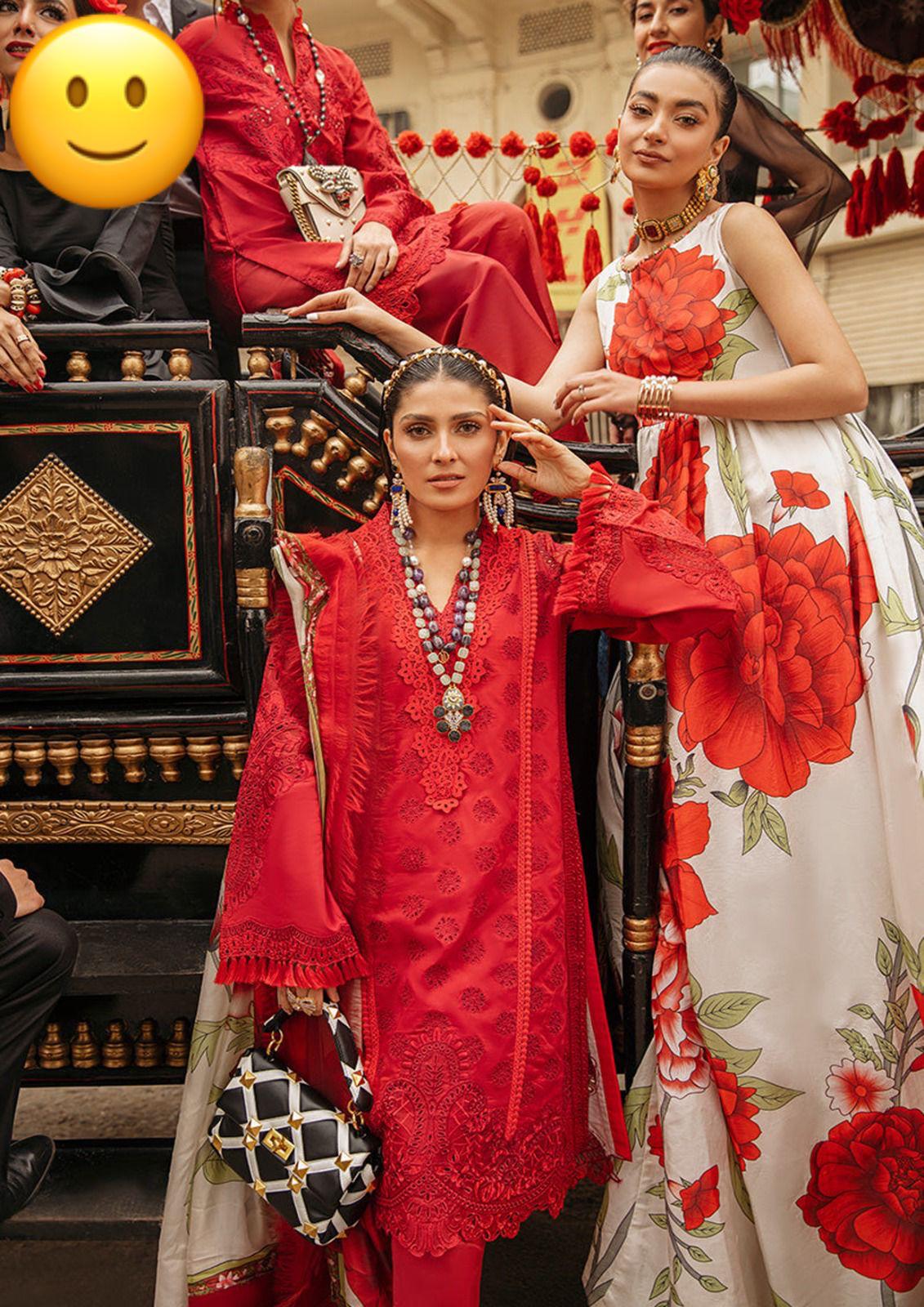 Premium Chikankari Embroidered Lawn & Silk Suit