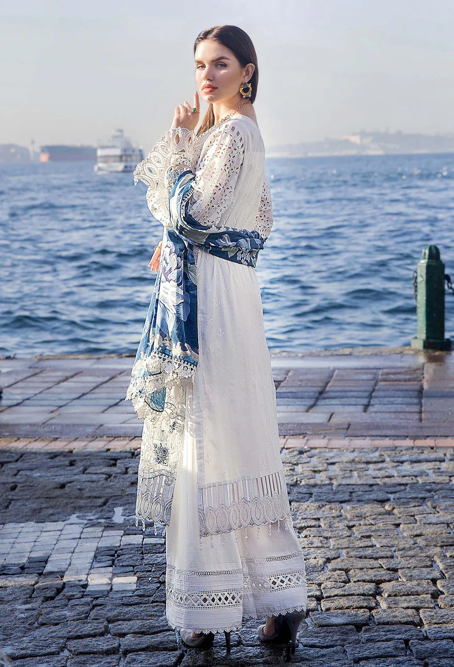 Premium Chikankari Embroidered Lawn Suit by Moosa Fabrics - Image 4