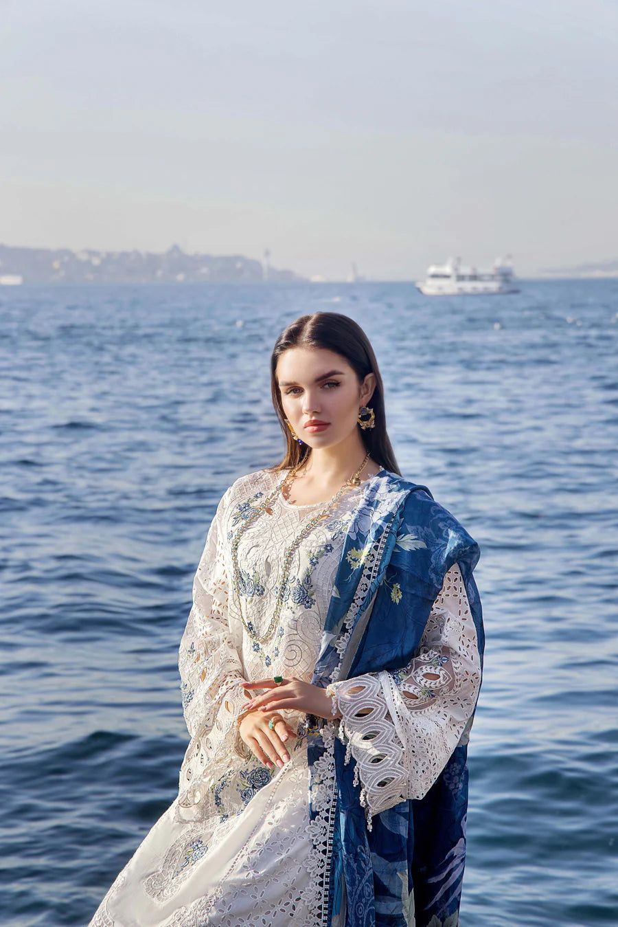 Premium Chikankari Embroidered Lawn Suit by Moosa Fabrics - Image 3