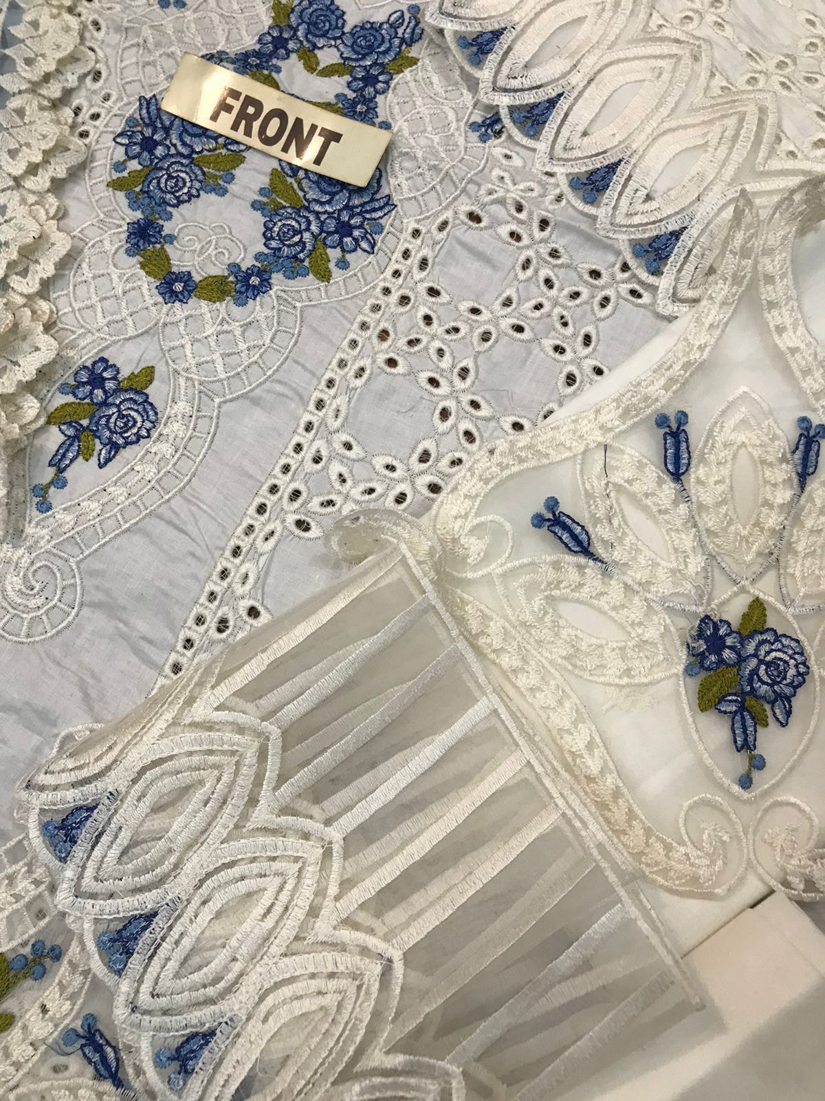 Premium Chikankari Embroidered Lawn Suit by Moosa Fabrics - Image 8