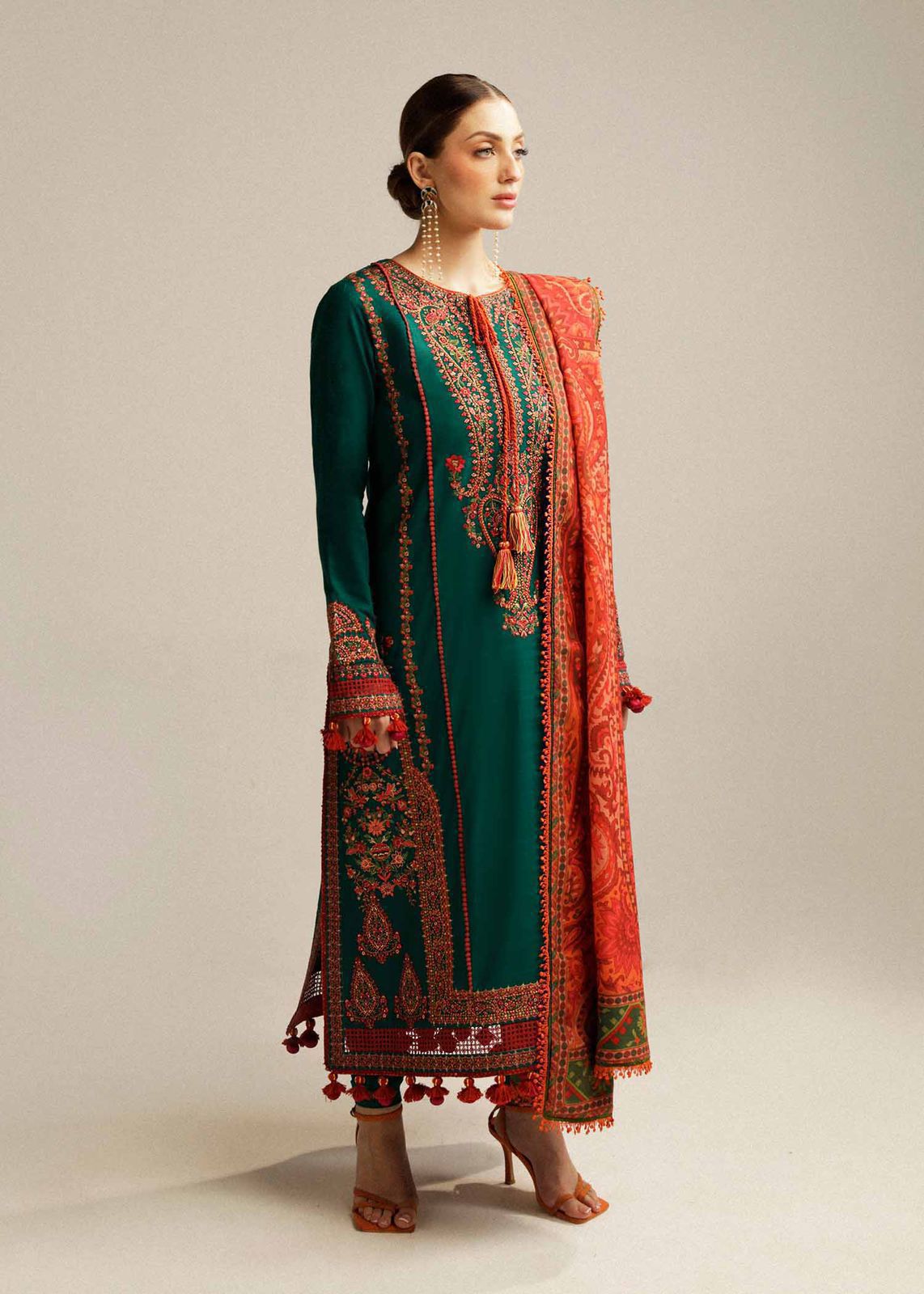Premium Lawn 3 Pcs โ Embroidered Shirt with Digital Printed Dupatta | Summer Collection - Image 2