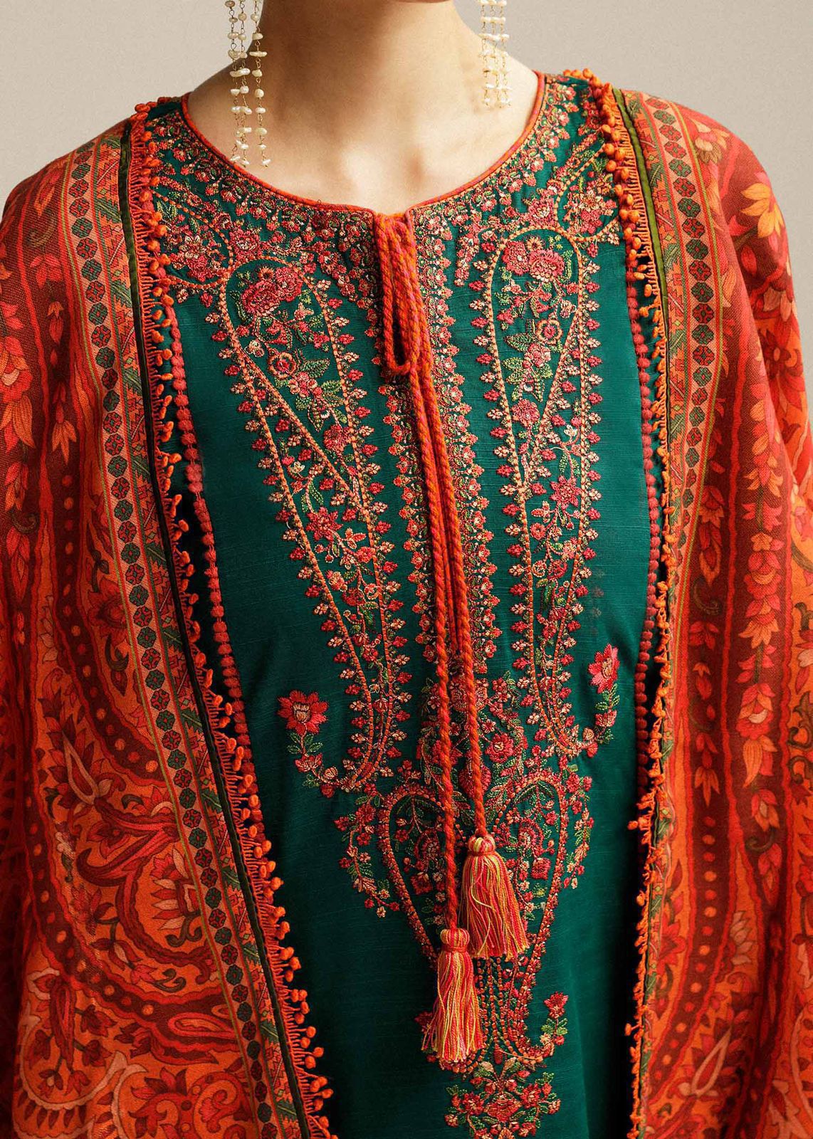 Premium Lawn 3 Pcs โ Embroidered Shirt with Digital Printed Dupatta | Summer Collection - Image 4