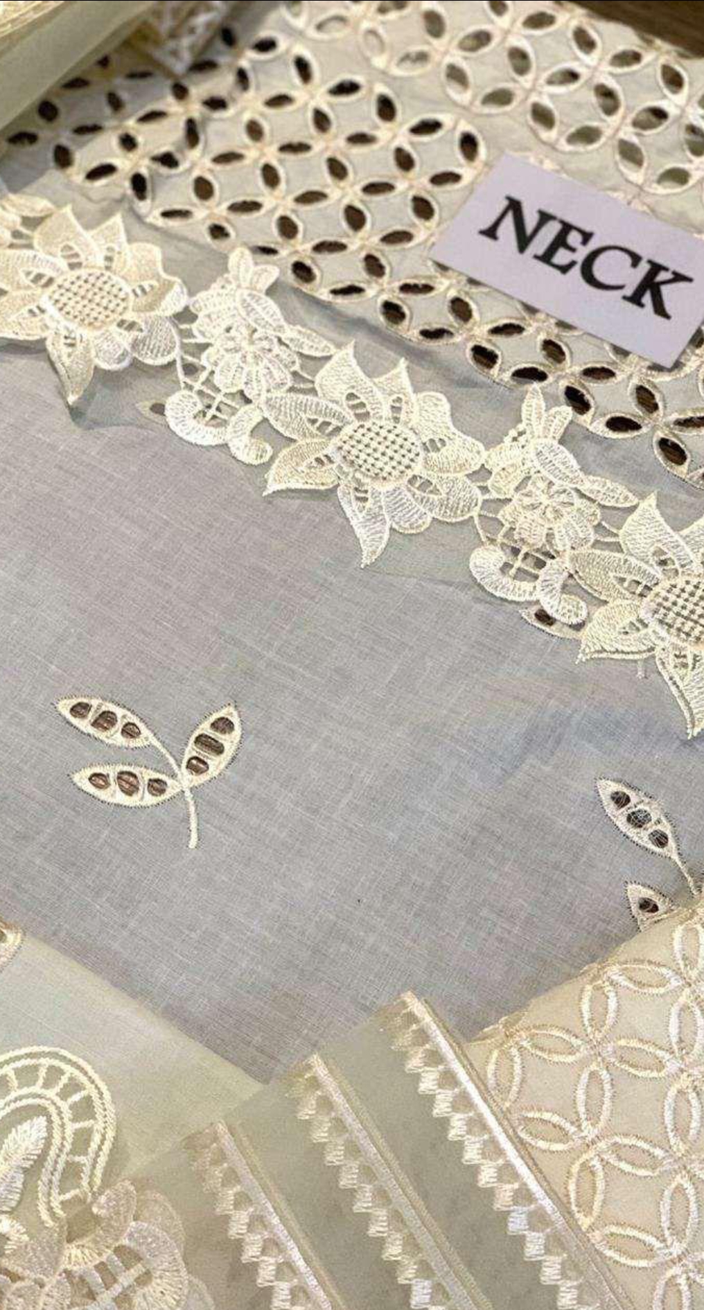 Mushq – Valentina Creme Premium Chikankari Embroidered Ready-to-Wear - Image 5