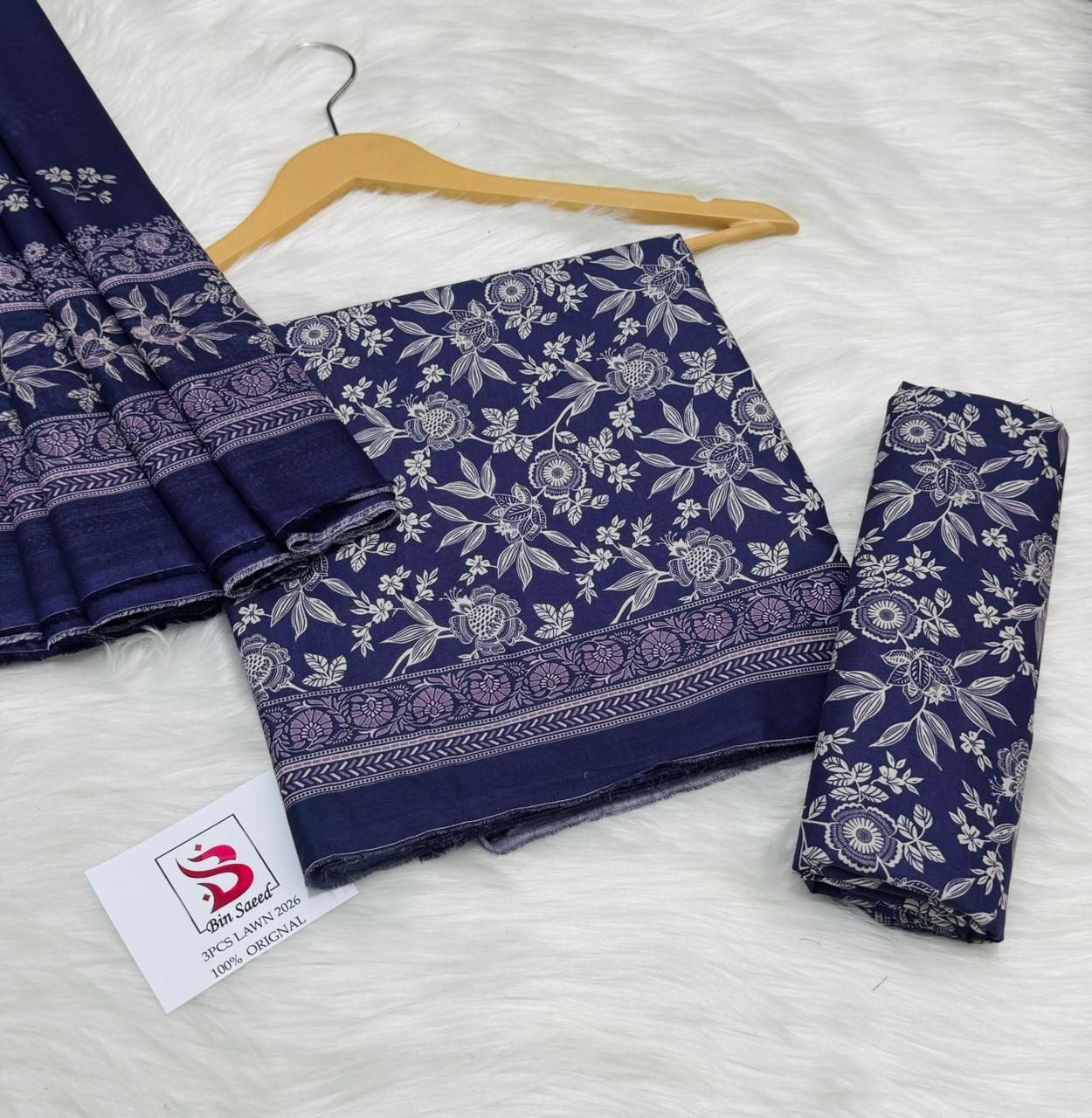 Premium Bin Saeed 3PC Lawn Suit β Digital Print Summer Collection - Image 8