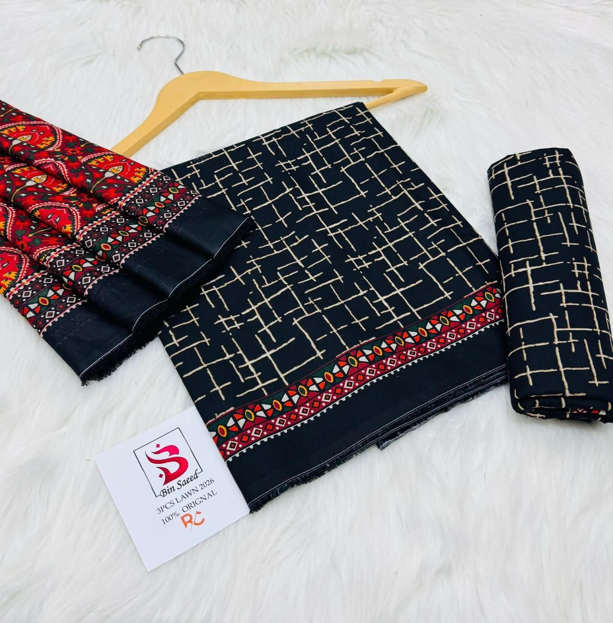 Premium Bin Saeed 3PC Lawn Suit β Digital Print Summer Collection - Image 5