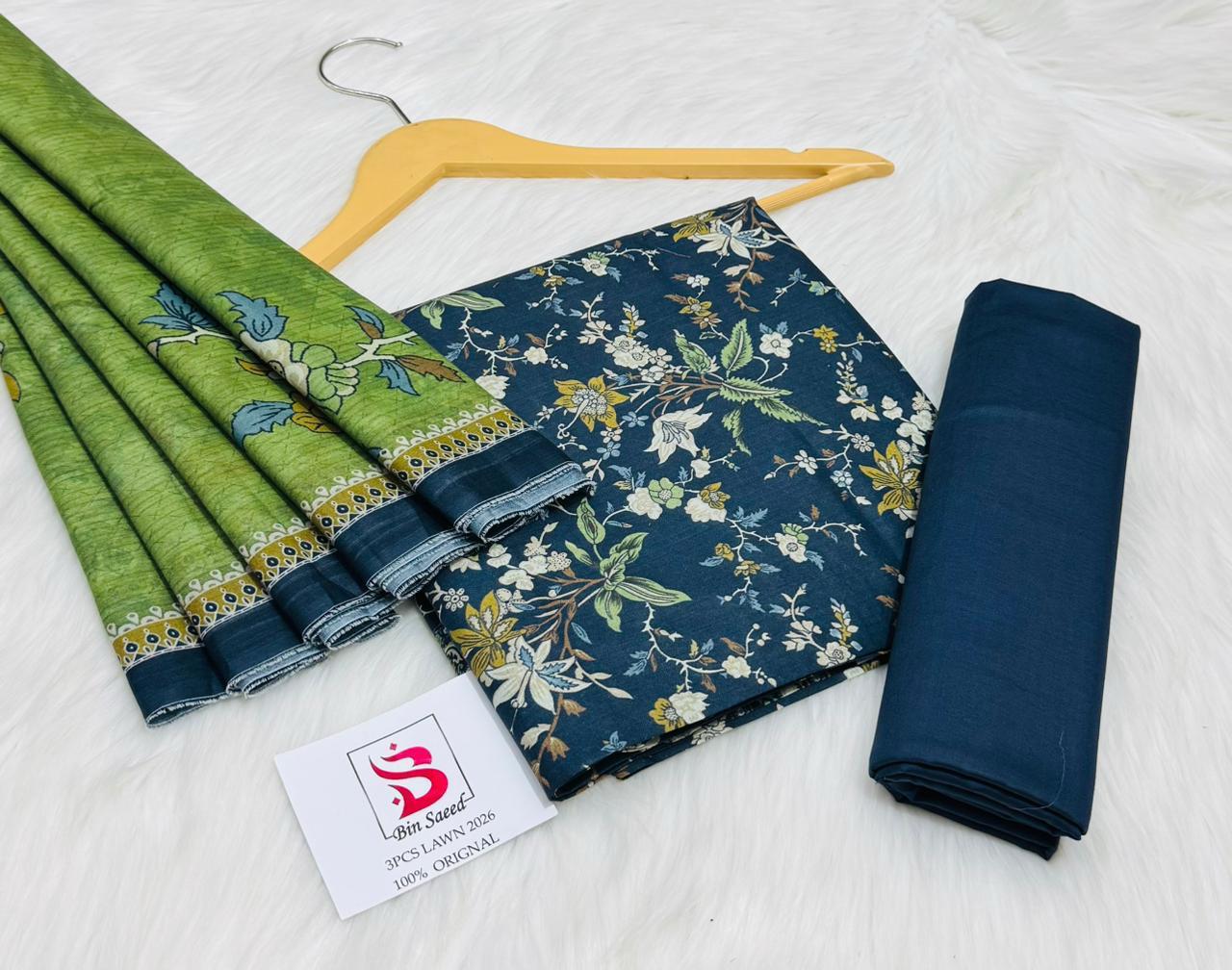 Premium Bin Saeed 3PC Lawn Suit β Digital Print Summer Collection - Image 2