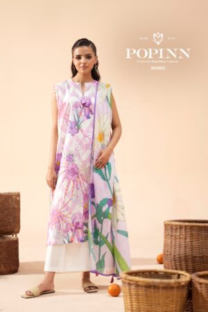 POPINN Eid Collection 2026 – Pure Lawn 3PC Dress | Premium Printed Lawn Suit for Women
