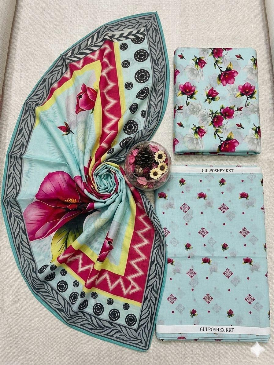 GULPOSH 3Pc Premium Printed Lawn Collection 2026 β Airjet Lawn Elegant Summer Suits - Image 11