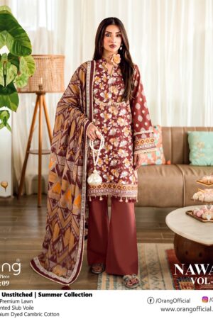 Orang Nawaal Vol-38 Unstitched 3 Piece Lawn Suit – Premium Summer Collection 2026