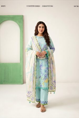 Premium 3 Piece Unstitched Lawn Suit for Women