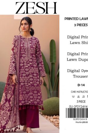 ZESH D-11 Digital Printed Lawn 3 Piece