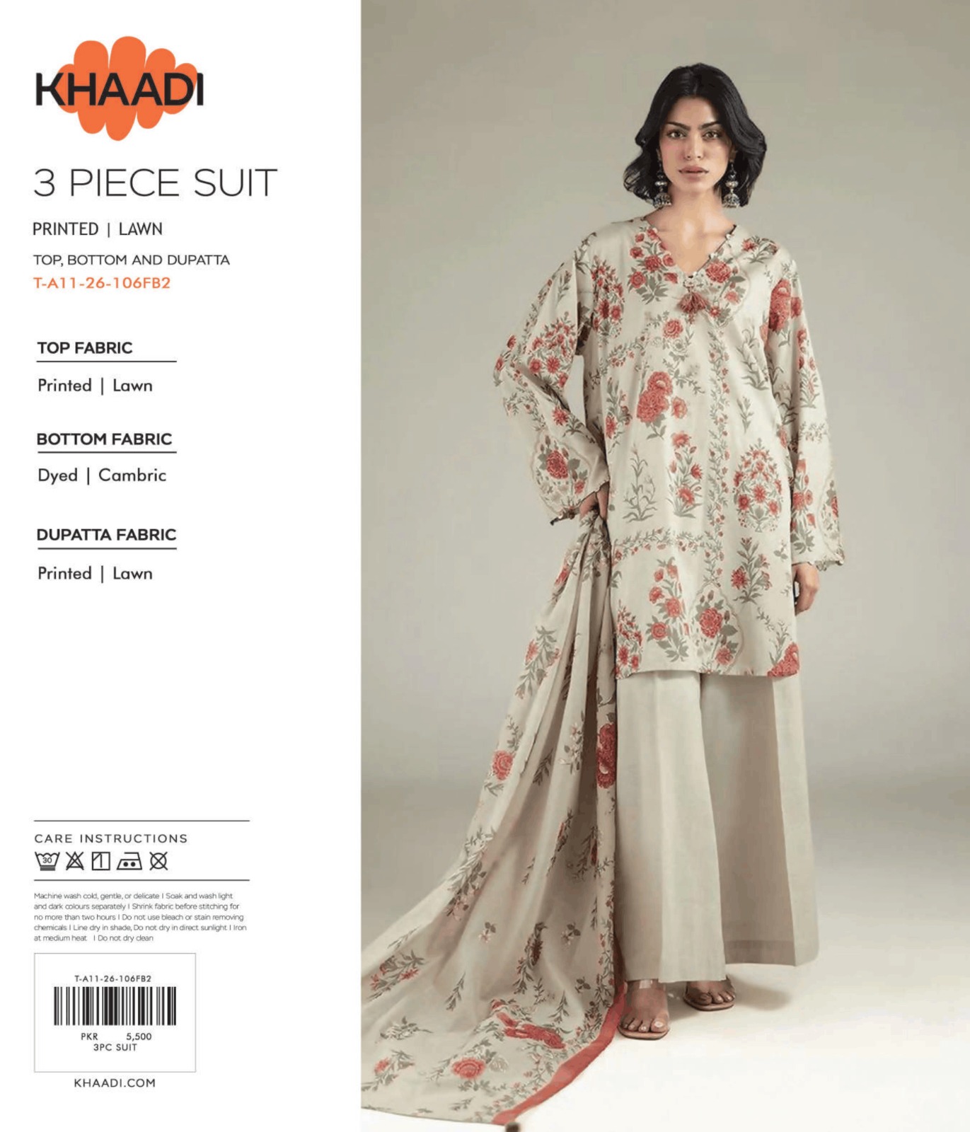 Khaadi 3 Piece Printed Lawn Suit - Image 12