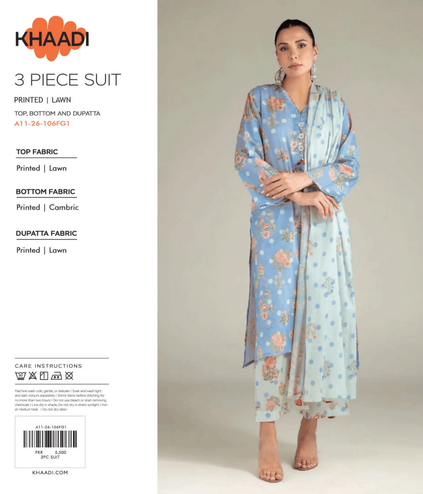 Khaadi 3 Piece Printed Lawn Suit - Image 11