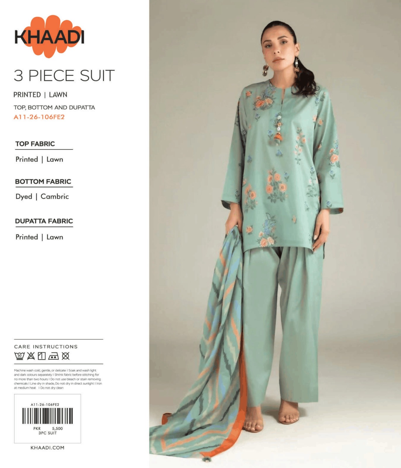 Khaadi 3 Piece Printed Lawn Suit - Image 6