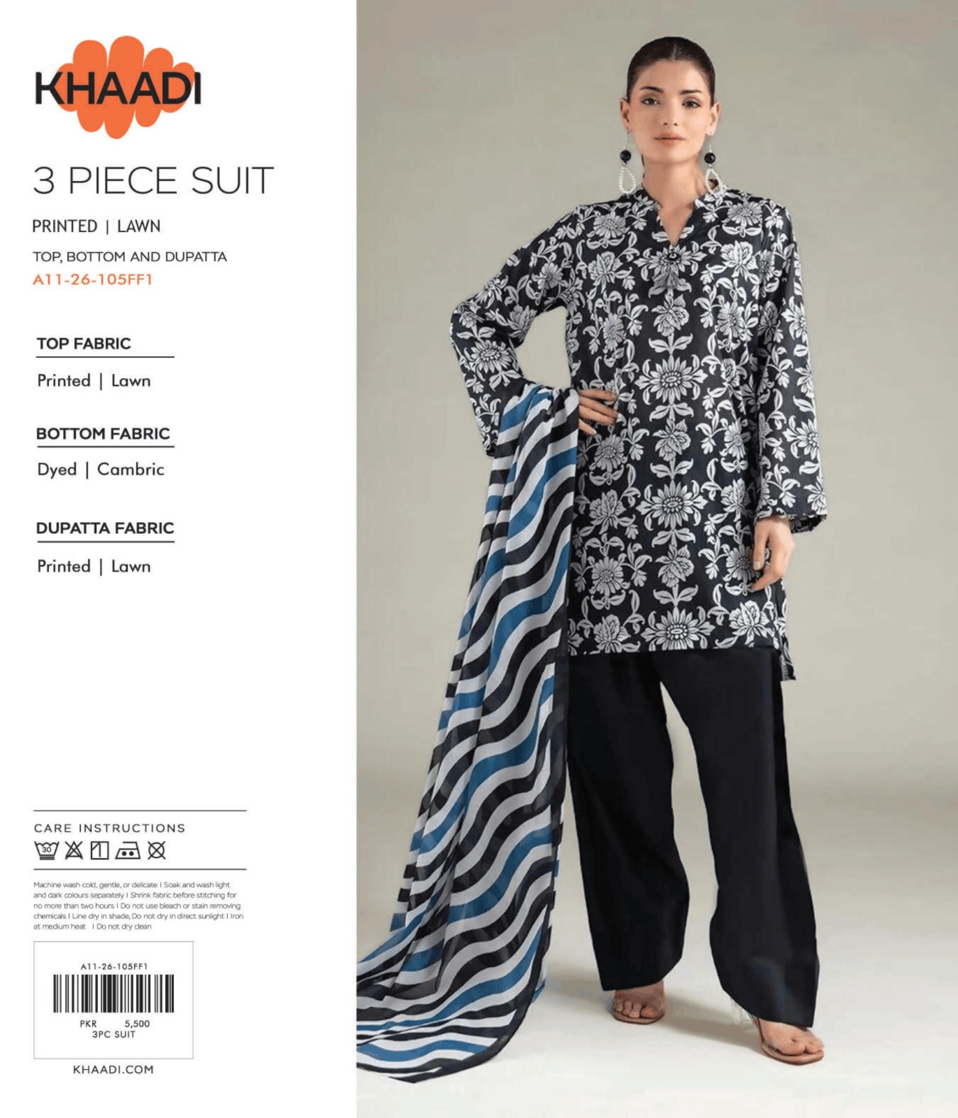 Khaadi 3 Piece Printed Lawn Suit - Image 5