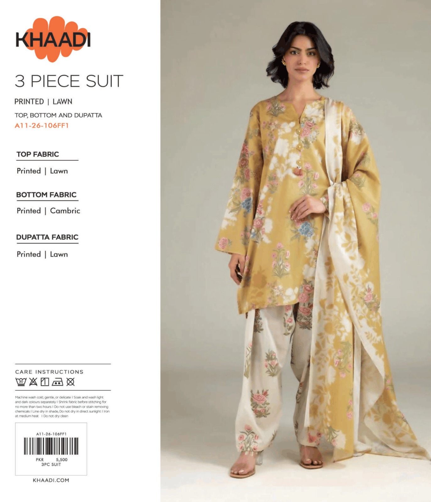 Khaadi 3 Piece Printed Lawn Suit - Image 9