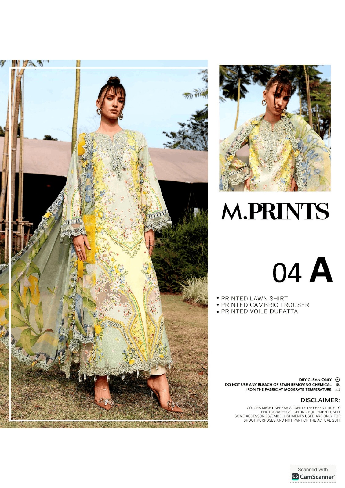 M.Prints 3 Piece Unstitched Printed Lawn - Image 11