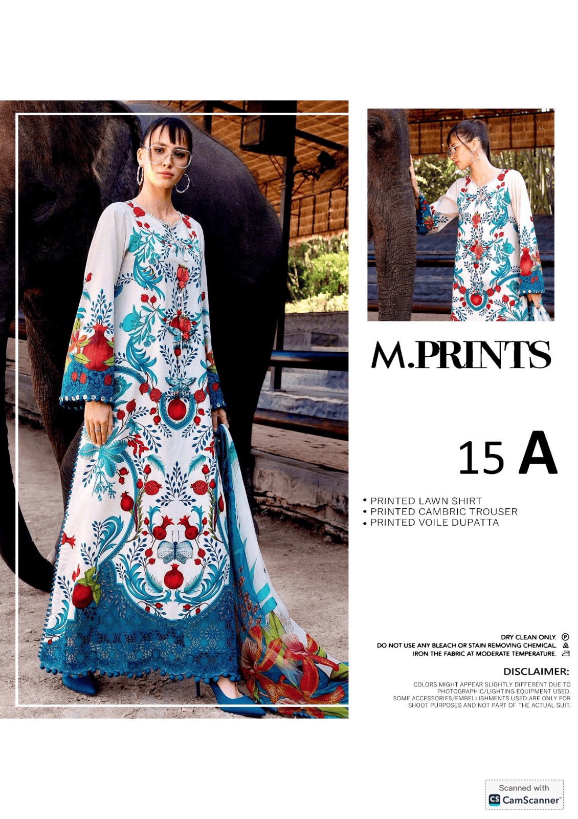 M.Prints 3 Piece Unstitched Printed Lawn - Image 5