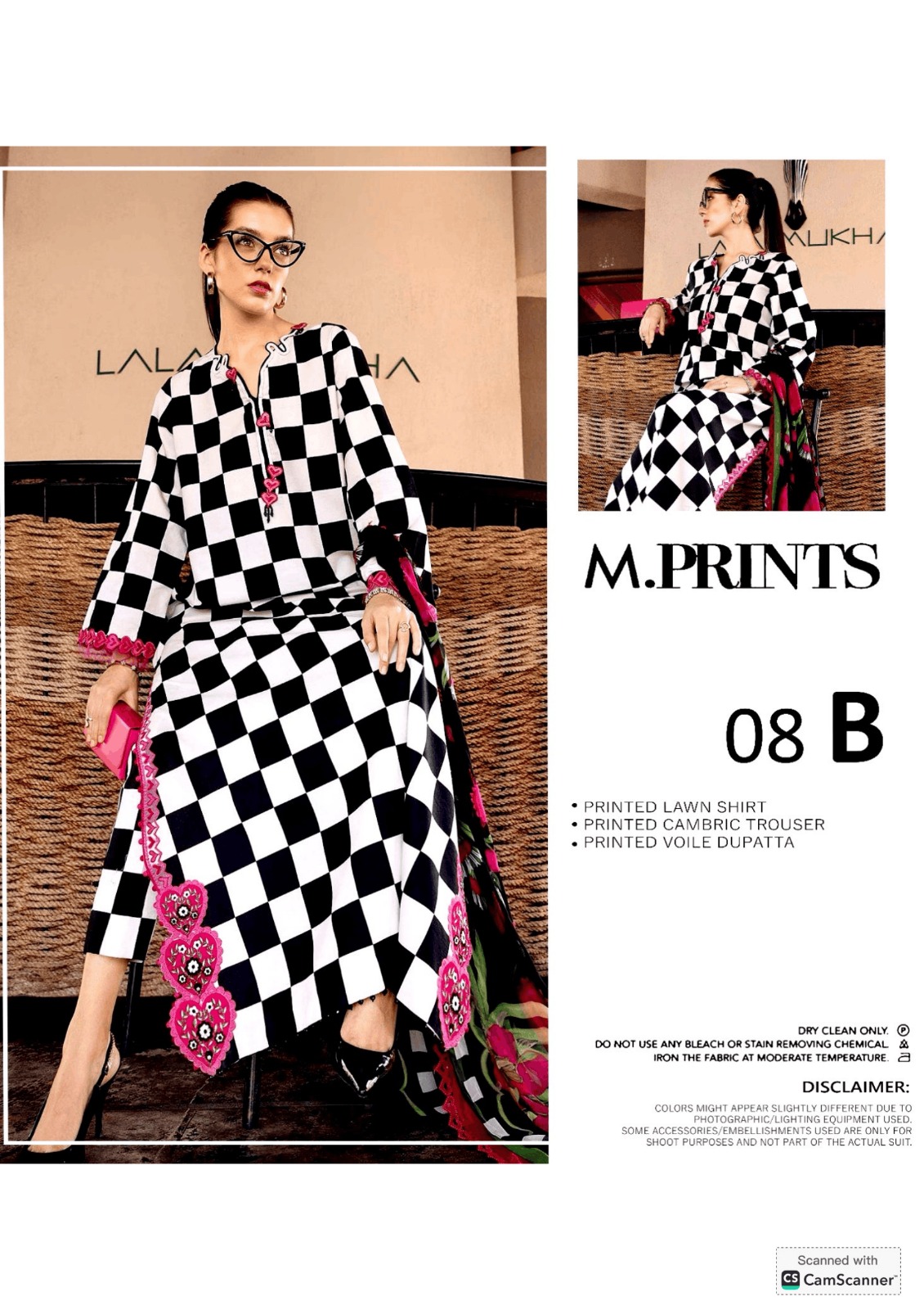 M.Prints 3 Piece Unstitched Printed Lawn - Image 3