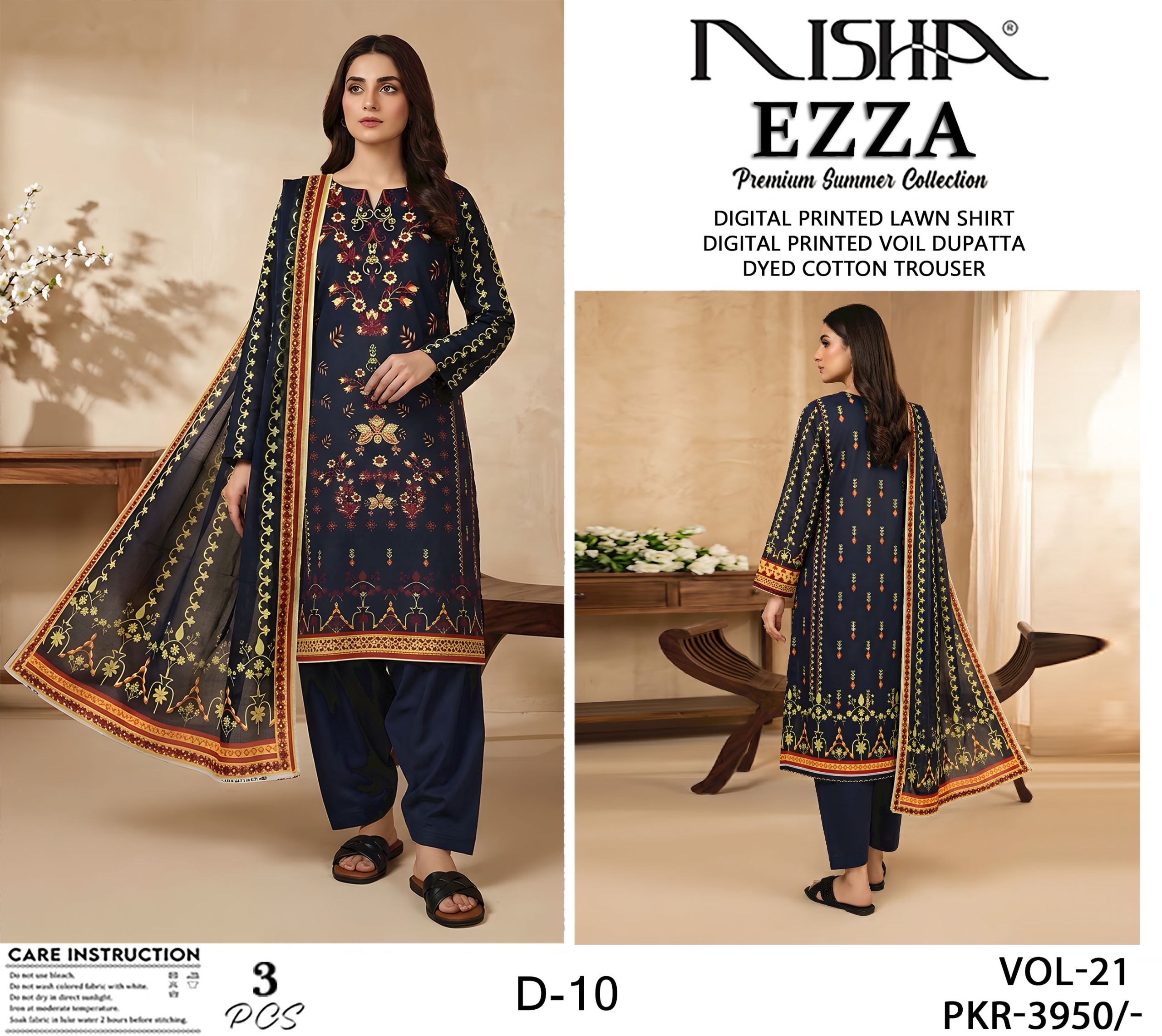 Nisha EZZA Premium Summer 3Pc