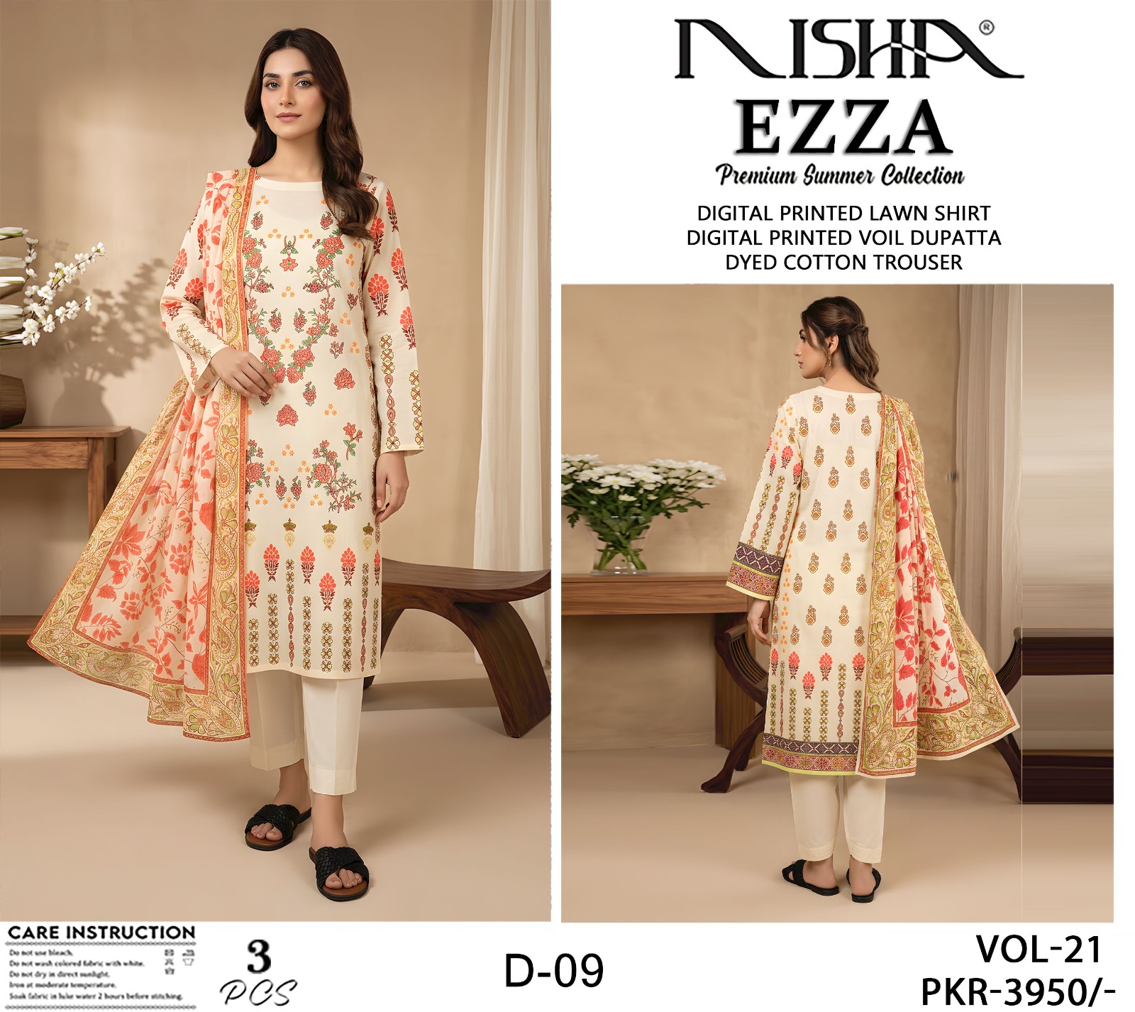 Nisha EZZA Premium Summer 3Pc - Image 5