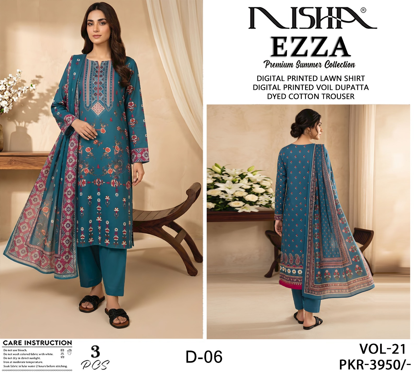 Nisha EZZA Premium Summer 3Pc - Image 7