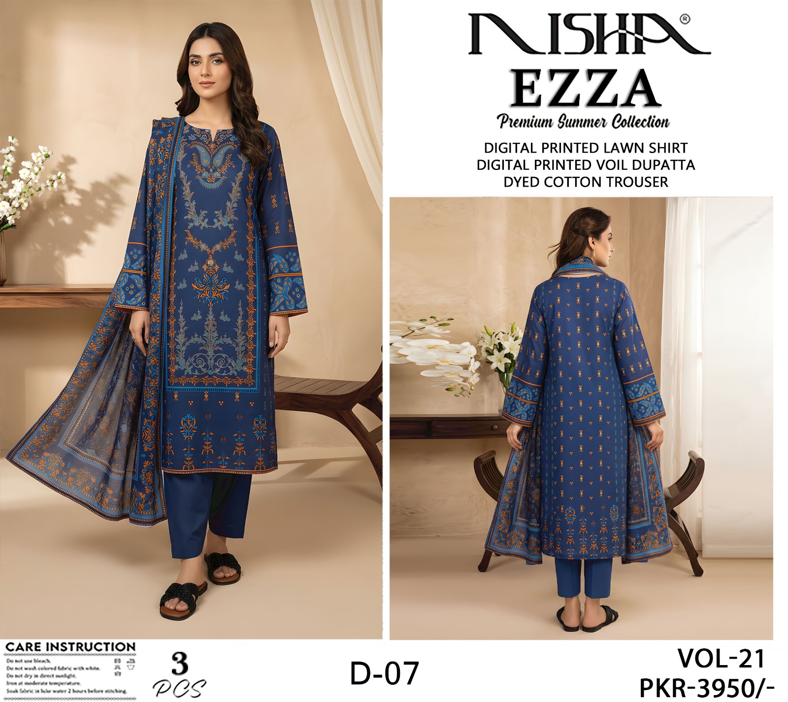 Nisha EZZA Premium Summer 3Pc - Image 6