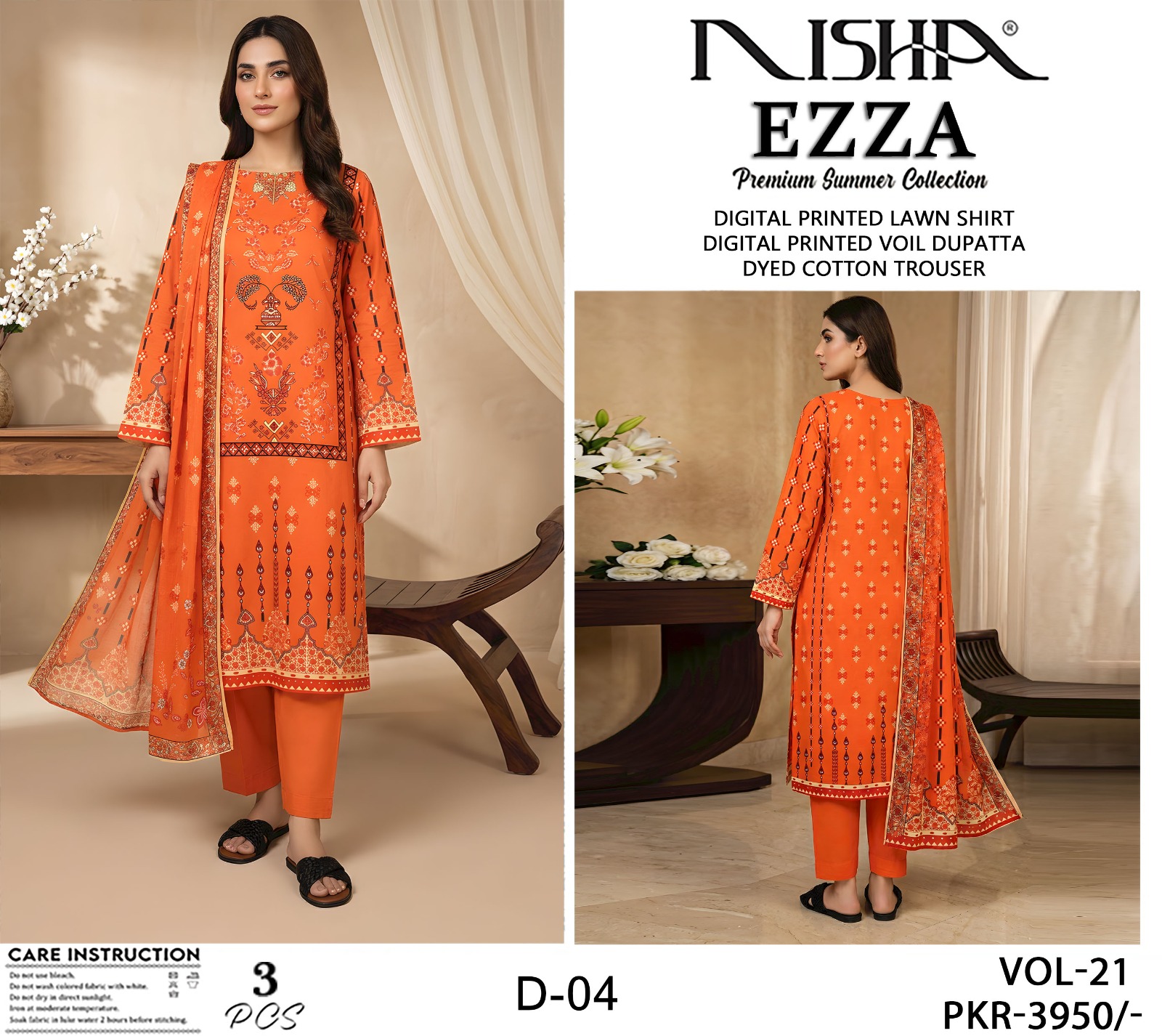 Nisha EZZA Premium Summer 3Pc - Image 9